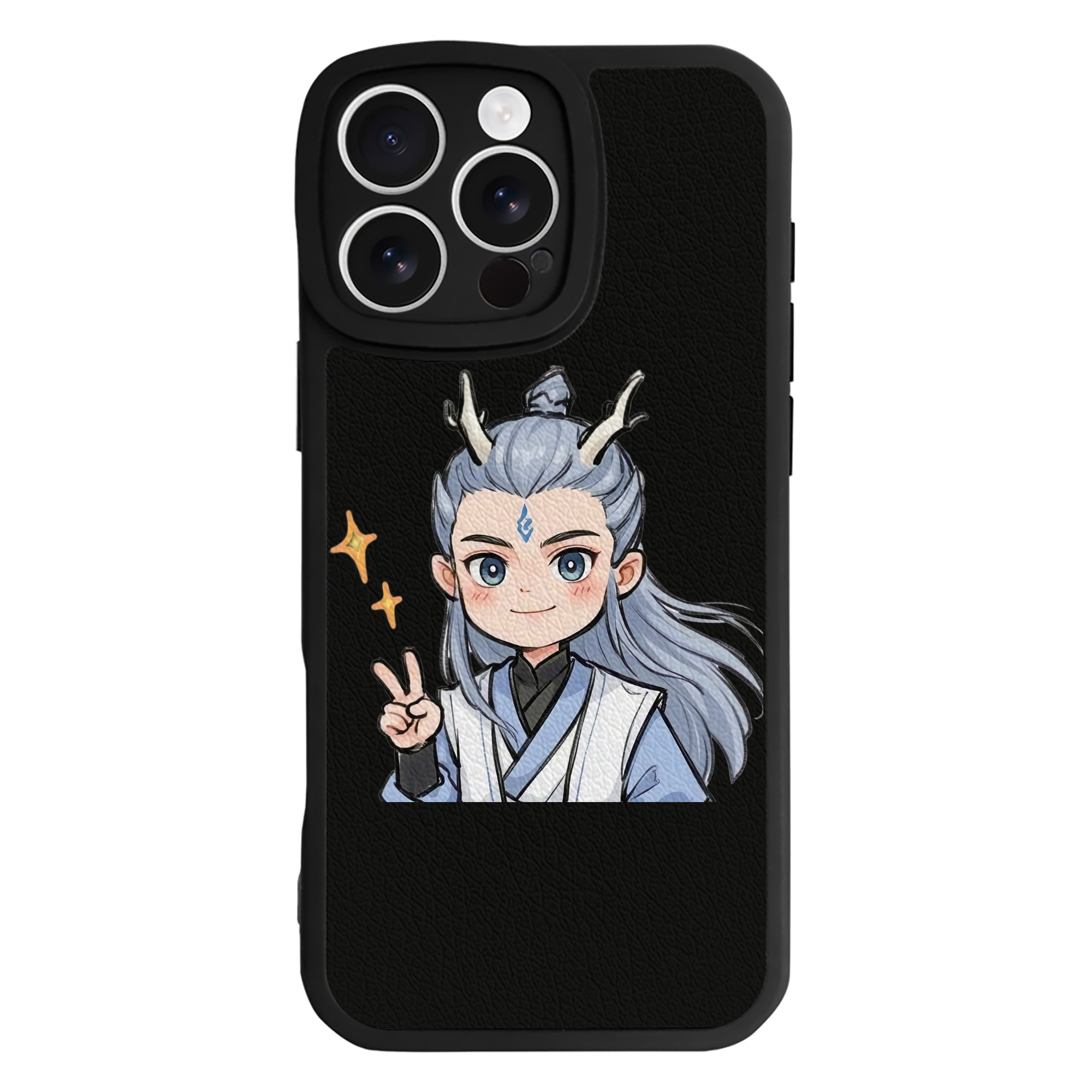 （画像用） Ne Zha 2 ナタ 魔童の大暴れ 【iPhone 16シリーズ対応】シリコンスマホケース（レザー調） 材質：シリコン